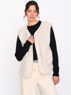 24 Colours Teddyweste Beige