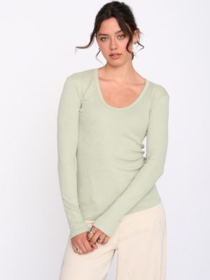 24 Colours Langarmshirt Hellgrün