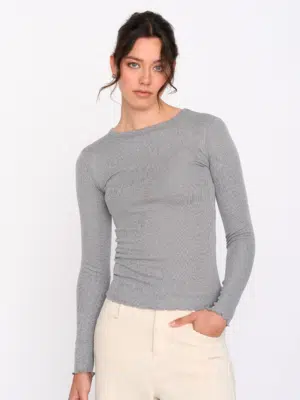 24 Colours Langarmshirt Hellgrau