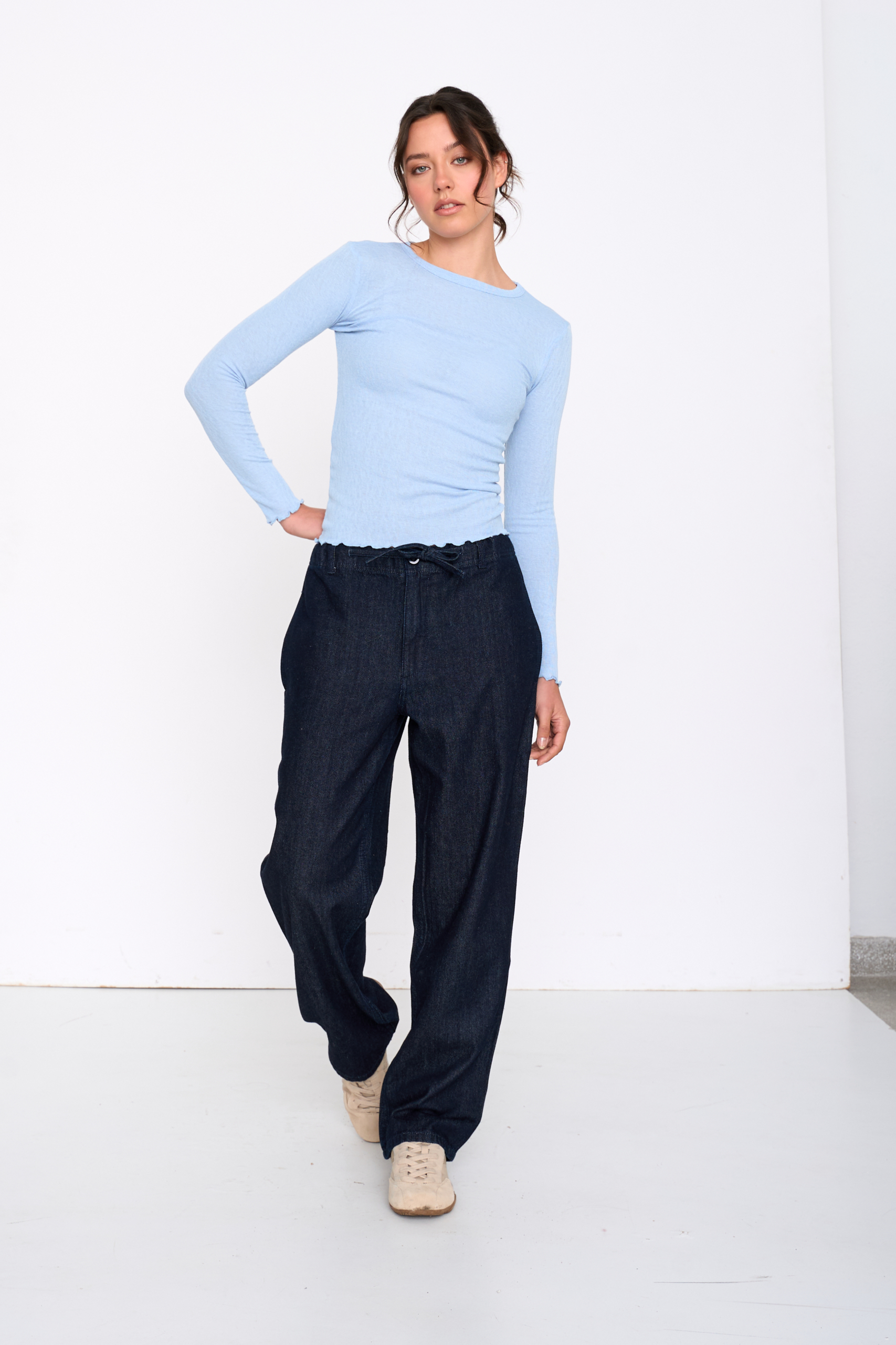 24 Colours Langarmshirt Hellblau
