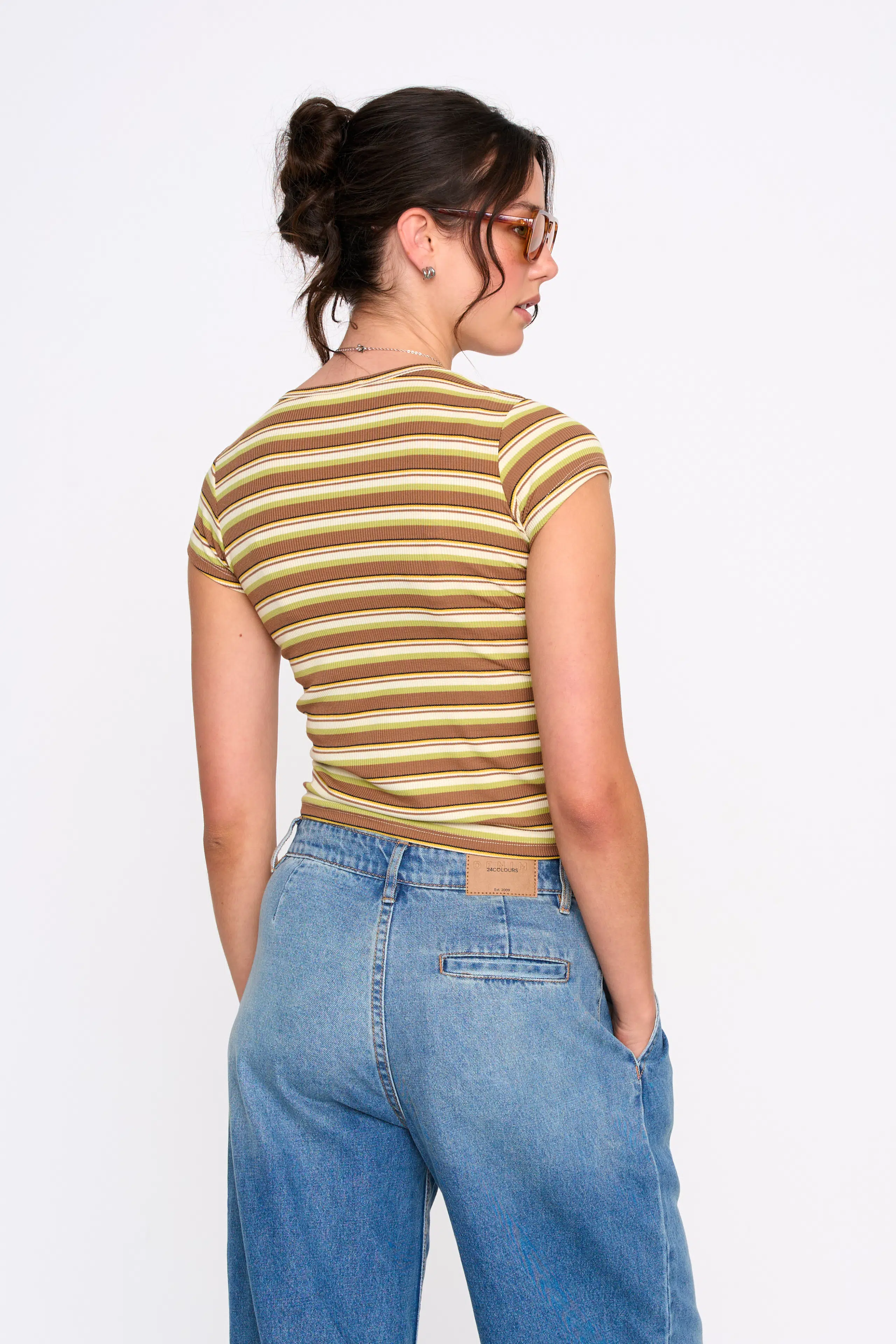 24 Colours Top Braun gestreift 24 Colours Top Braun gestreift