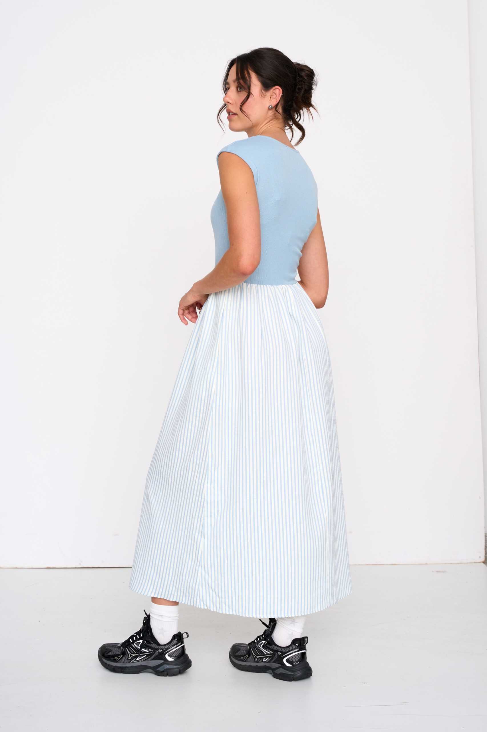24 Colours Midikleid Blau