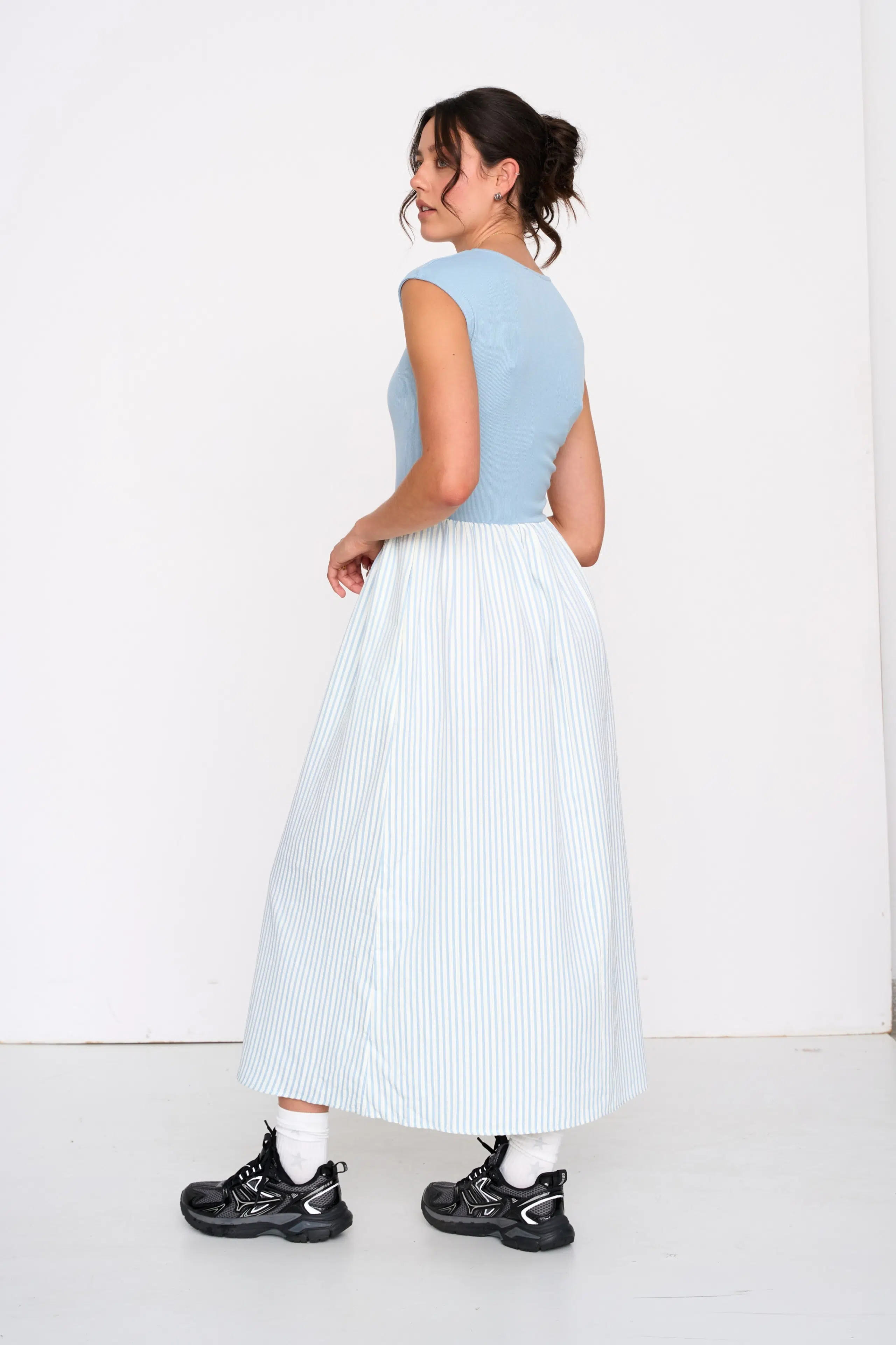 24 Colours Midikleid Blau