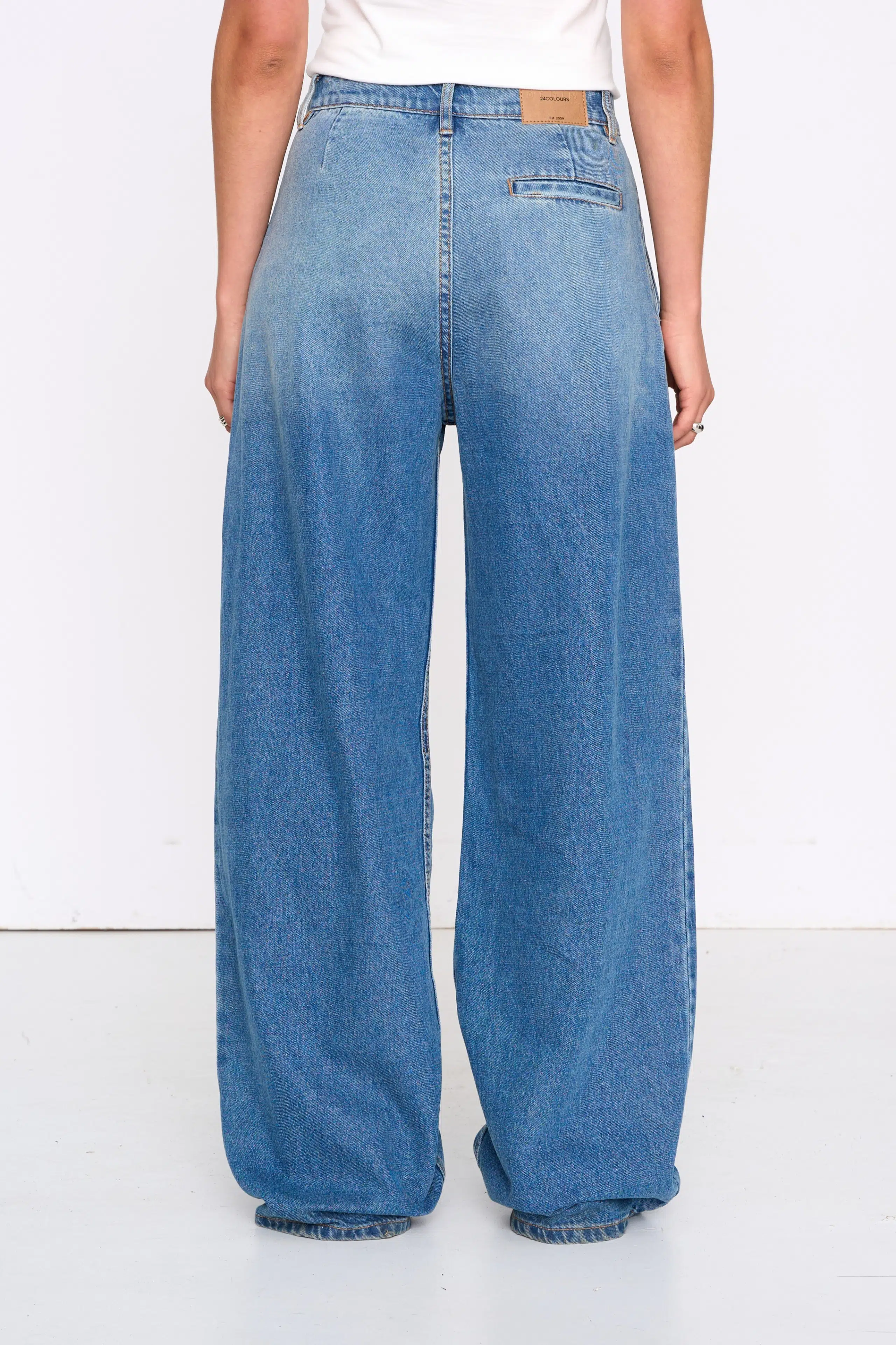 24 Colours Jeans Blau mit Zierfalte 24 Colours Jeans Blau mit Zierfalte