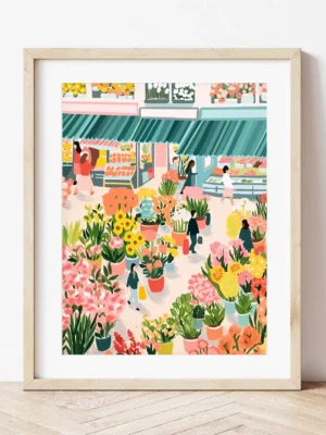 La Petite Épicerie Malen nach Zahlen Set - Blumenmarkt