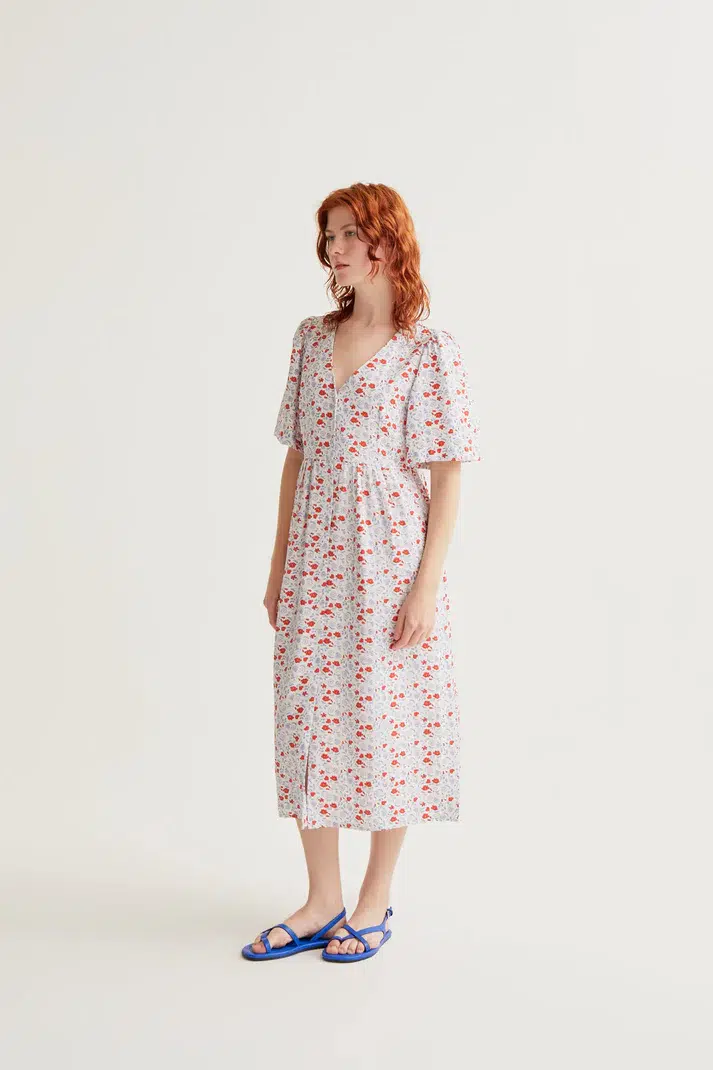 Compania Fantastica Midikleid Blumen