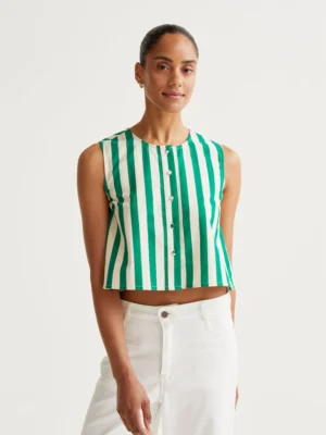 Compania Fantastica Top Grün mit Streifen