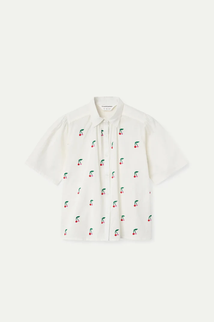 Compania Fantastica Bluse Weiß mit Kirschen