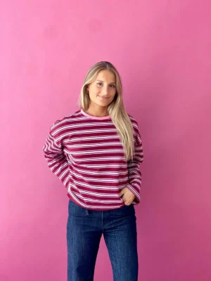 Mindtraveler Langarmshirt Pipa Burgunderrot