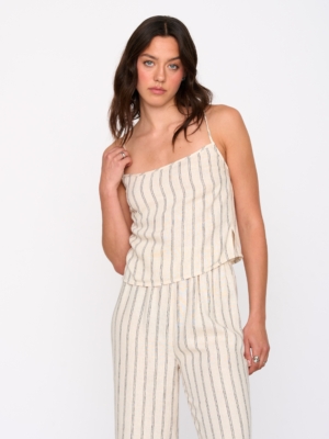 24 Colours Top gestreift weiß