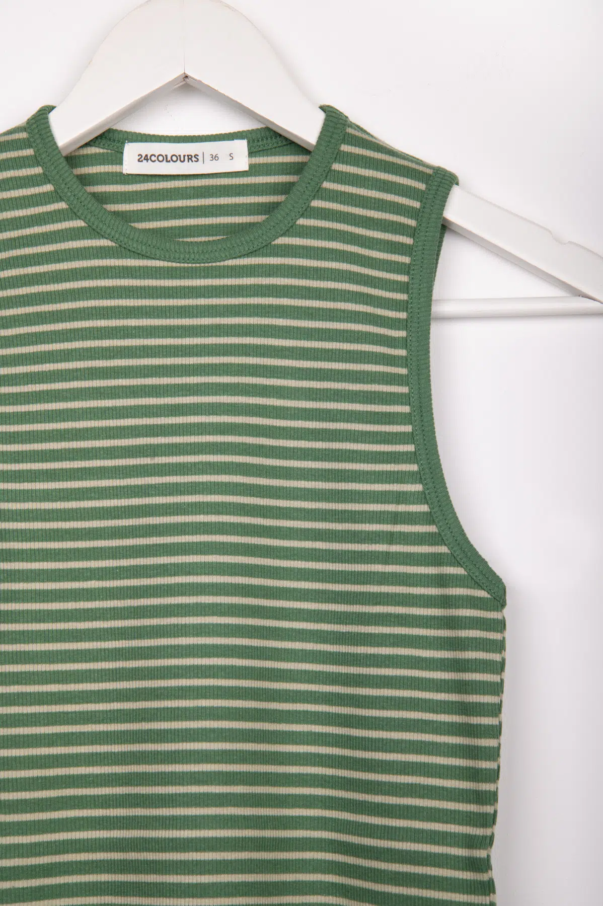 24 Colours Tanktop Grün mit Streifen