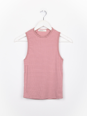 24 Colours Tanktop Rose mit Streifen