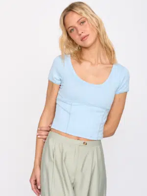 24 Colours Cropped T-Shirt Hellblau
