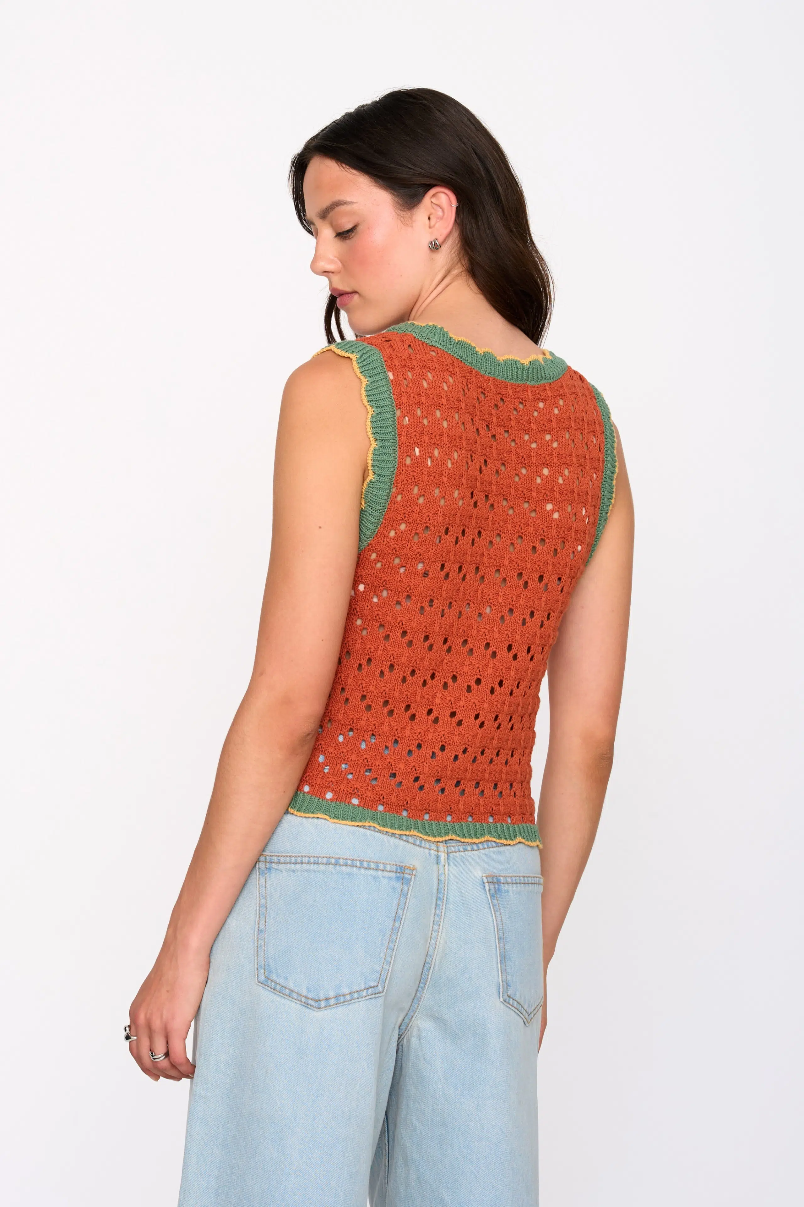 24 Colours Strickweste Rostrot 24 Colours Strickweste Rostrot