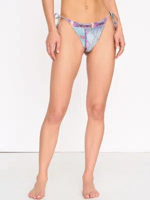24 Colours Bikini Hose Lila Blau gemustert