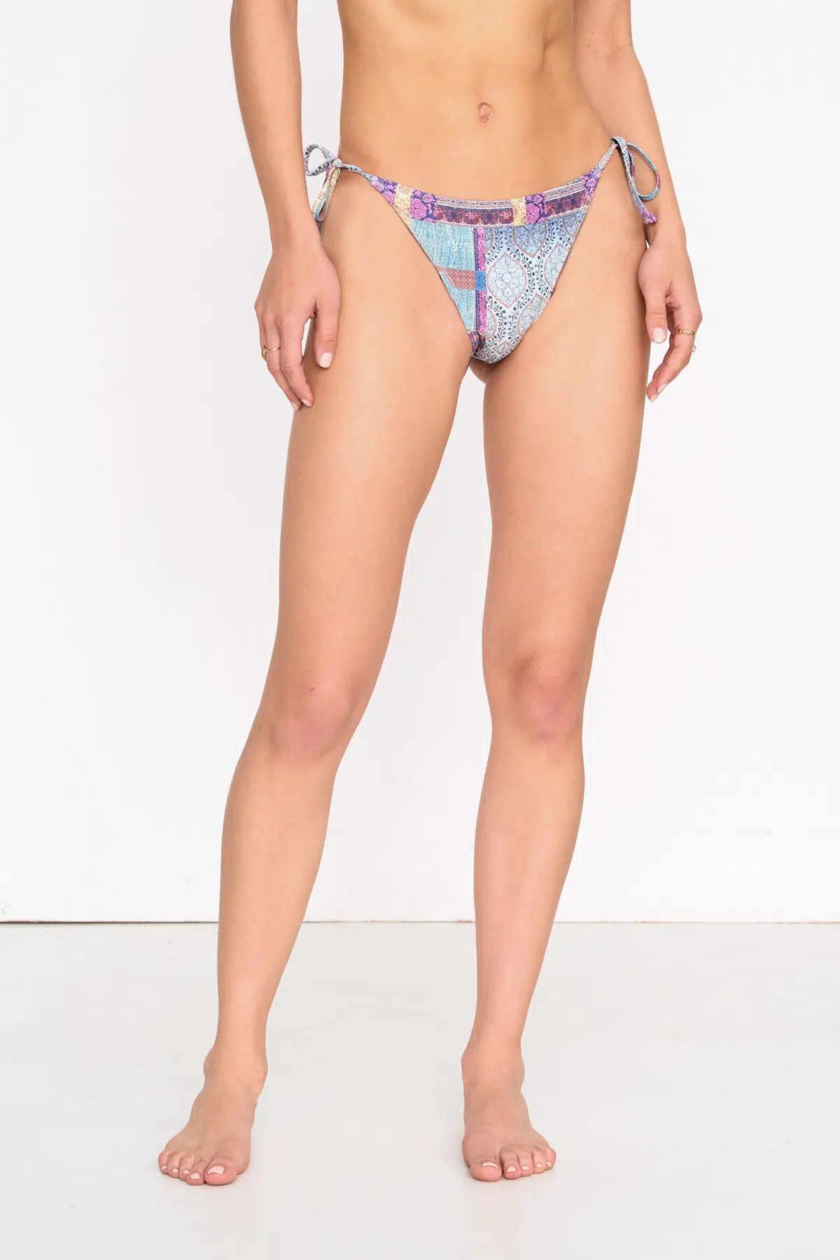 24 Colours Bikini Hose Lila Blau gemustert