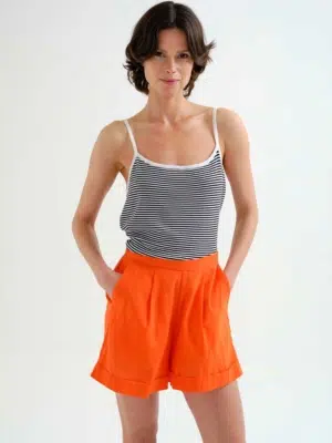 Compania Fantastica Top Schwarz Weiß gestreift