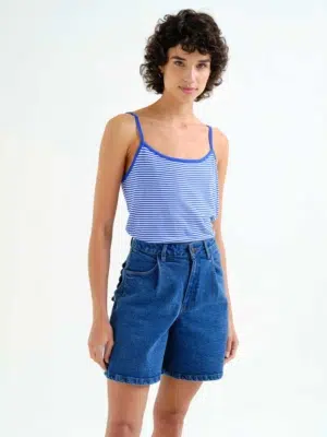 Compania Fantastica Top Blau Weiß gestreift