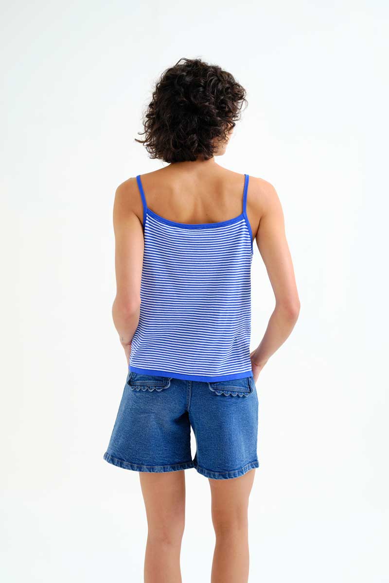 Compania Fantastica Top Blau Weiß gestreift Compania Fantastica Top Blau Weiß gestreift