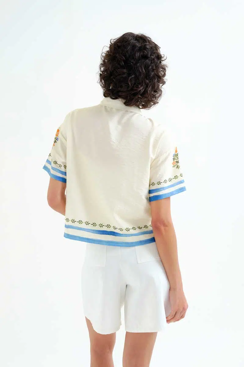 Compania Fantastica Bluse Bestickt Paradise Pulse