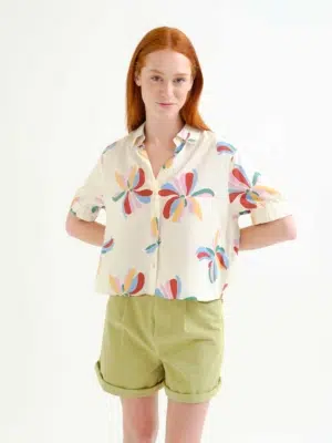 Compania Fantastica Bluse Beige mit Blumen