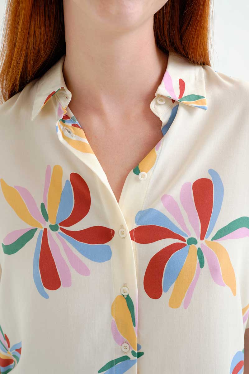 Compania Fantastica Bluse Beige mit Blumen Compania Fantastica Bluse Beige mit Blumen