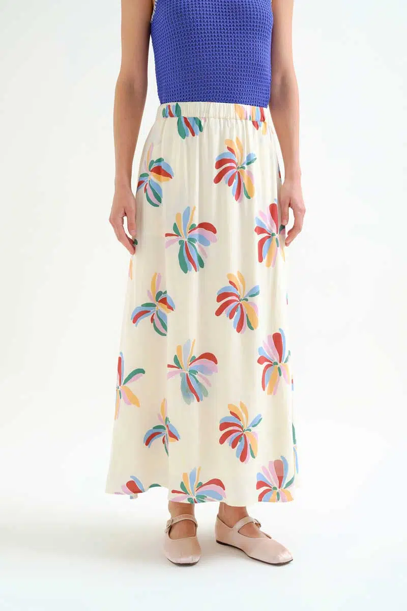 Compania Fantastica Maxirock Beige mit Blumen