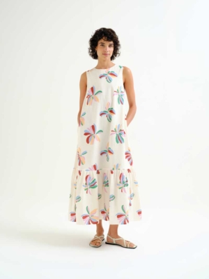 Compania Fantastica Maxikleid Beige mit Blumen