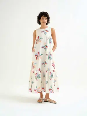 Compania Fantastica Maxikleid Beige mit Blumen