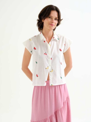 Compania Fantastica Bluse Weiß Fruity