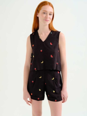 Compania Fantastica Top Schwarz Fruity