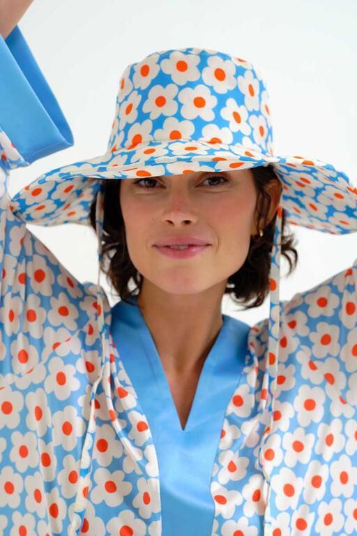 Compania Fantastica Hut Blumen Blau
