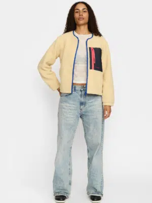 Selfhood Teddyjacke Pocket Offwhite