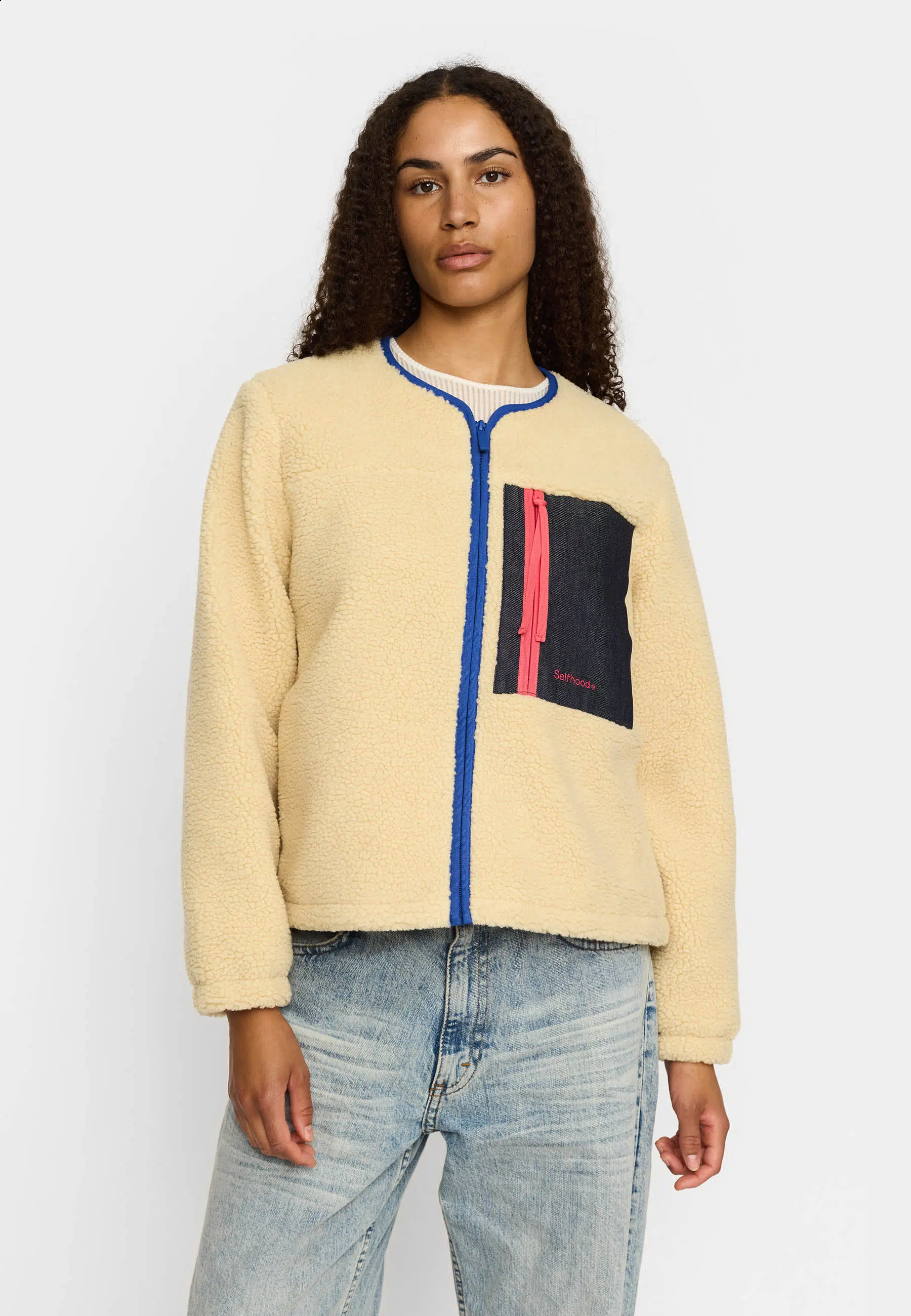 Selfhood Teddyjacke Pocket Offwhite Selfhood Teddyjacke Pocket Offwhite