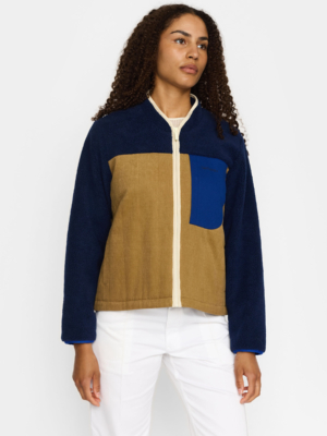 Selfhood Teddy Quilt Jacket Navy