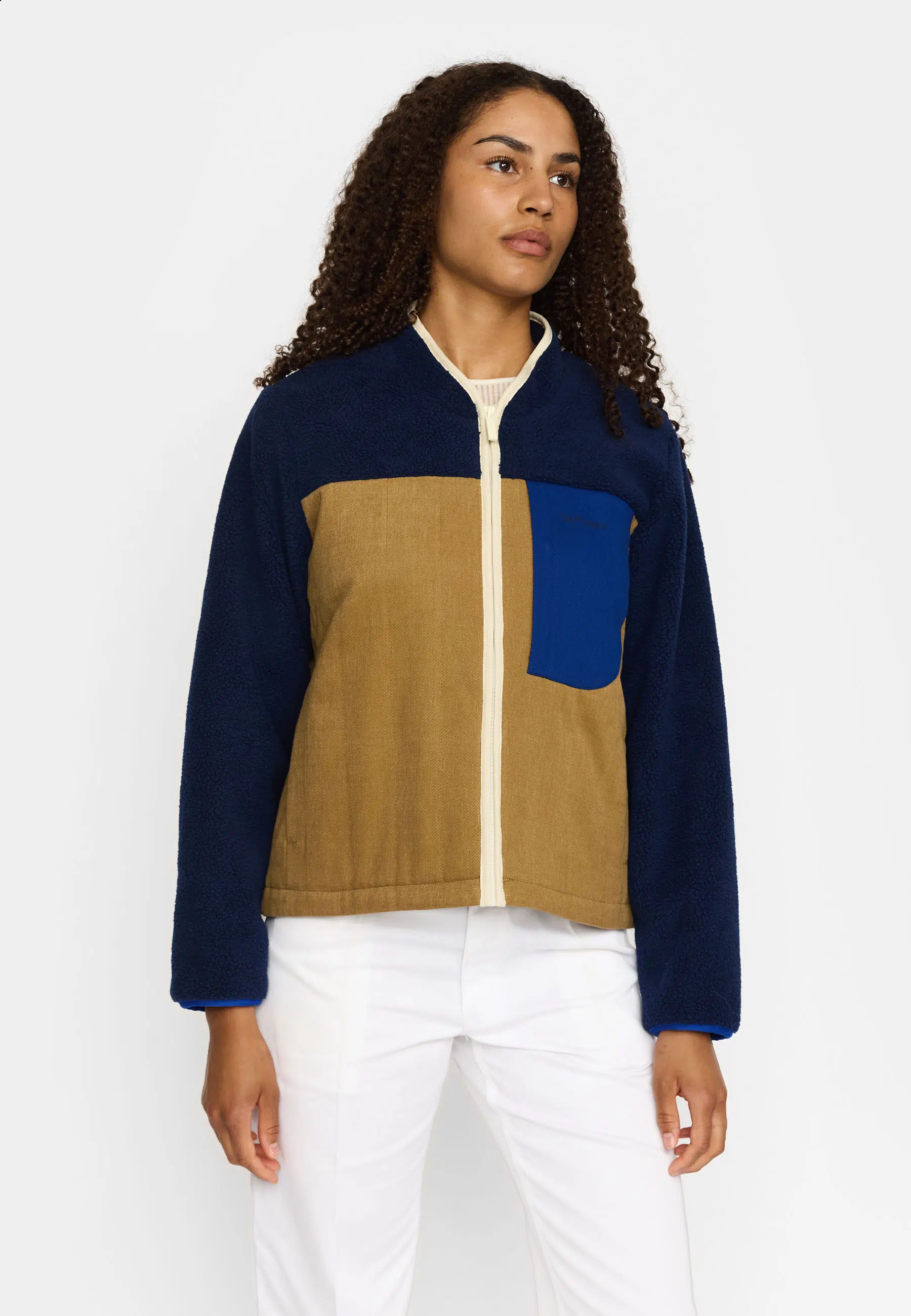 Selfhood Teddy Quilt Jacket Navy