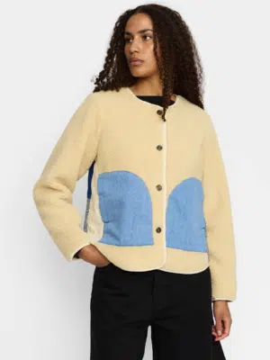 Selfhood Teddy Block Jacket Offwhite