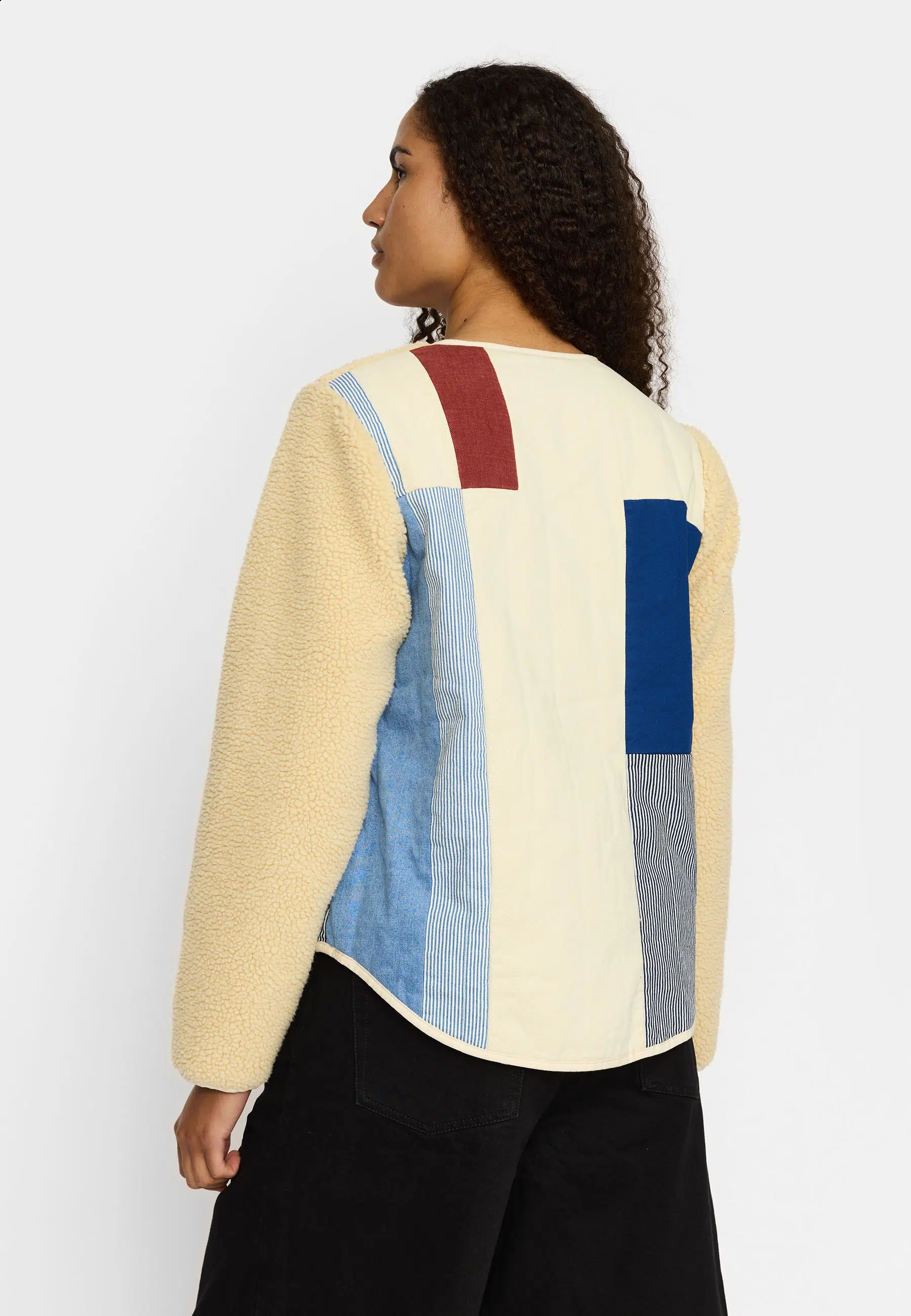 Selfhood Teddy Block Jacket Offwhite