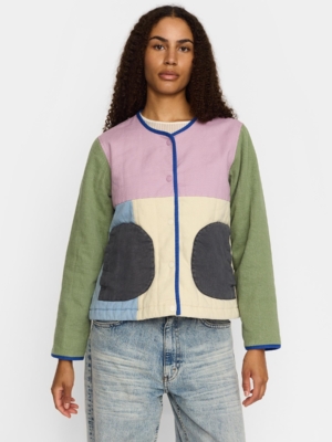 Selfhood Quilted Block Jacket Lila