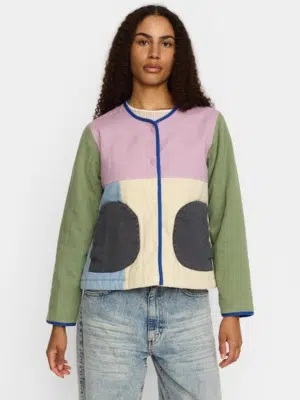 Selfhood Quilted Block Jacket Lila