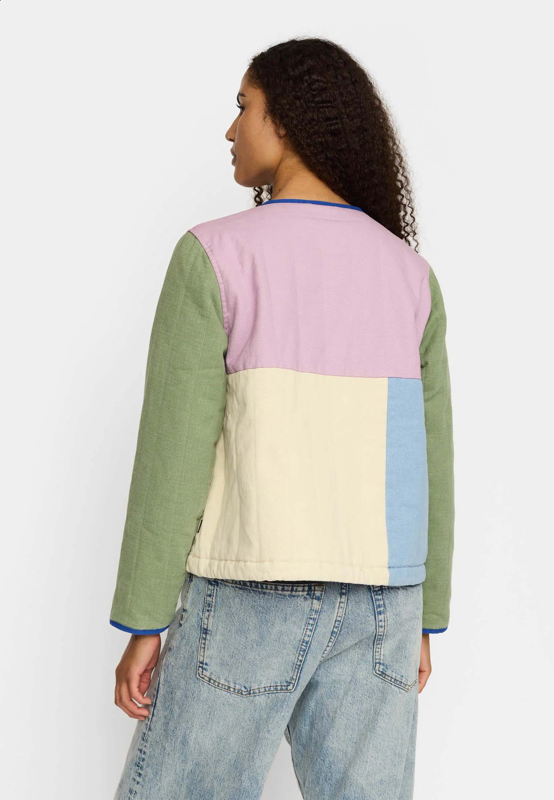 Selfhood Quilted Block Jacket Lila