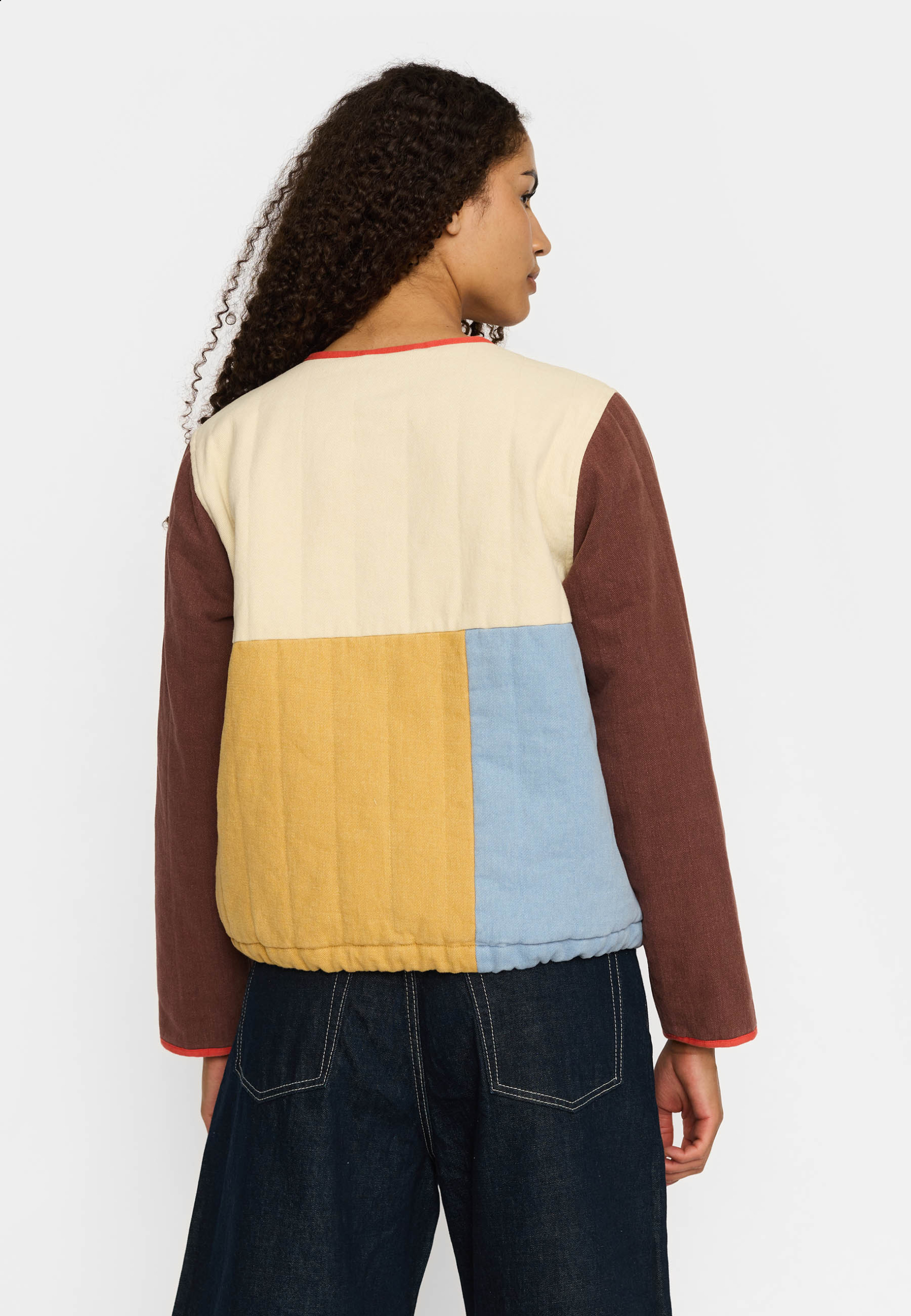 Selfhood Quilted Block Jacket Offwhite