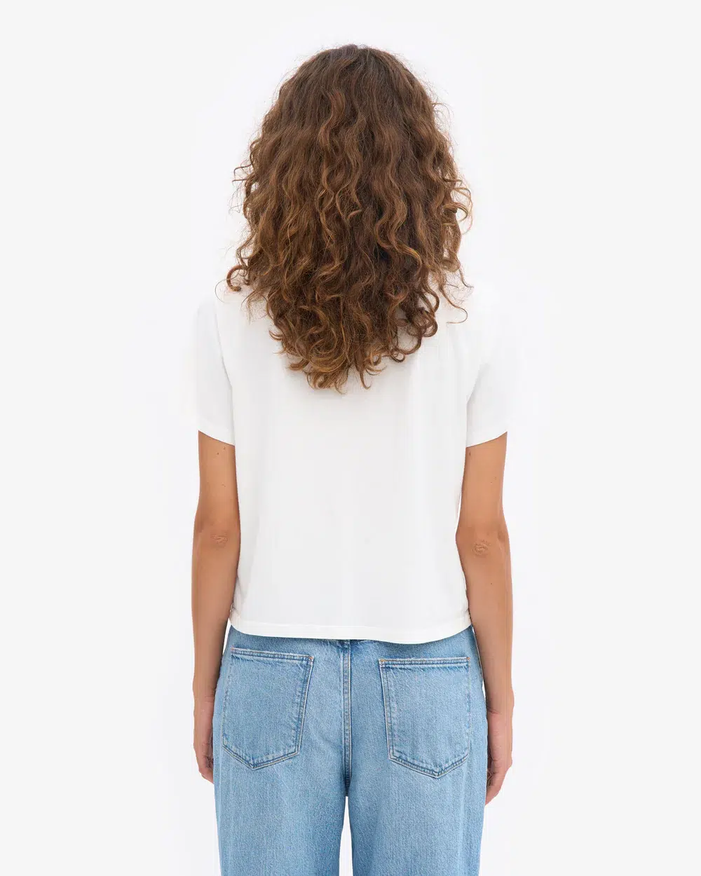 Colourful Standard Organic Boxy Crop Tee Optical White Colourful Standard Organic Boxy Crop Tee Optical White