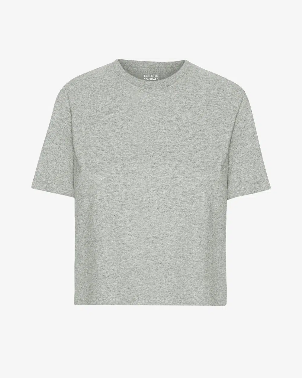 Colourful Standard Organic Boxy Crop Tee Heather Grey