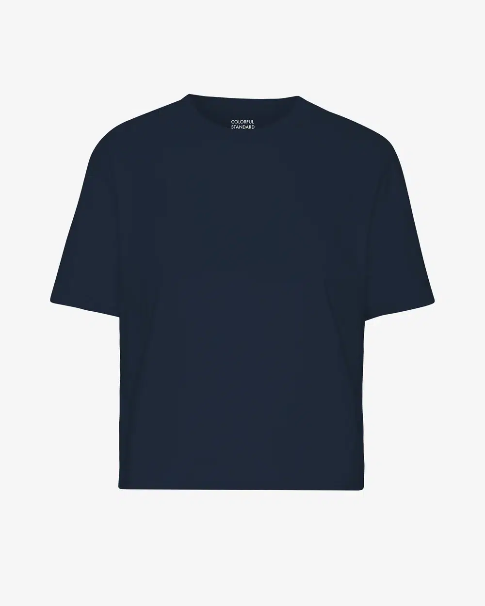 Colourful Standard Organic Boxy Crop Tee Navy Blue
