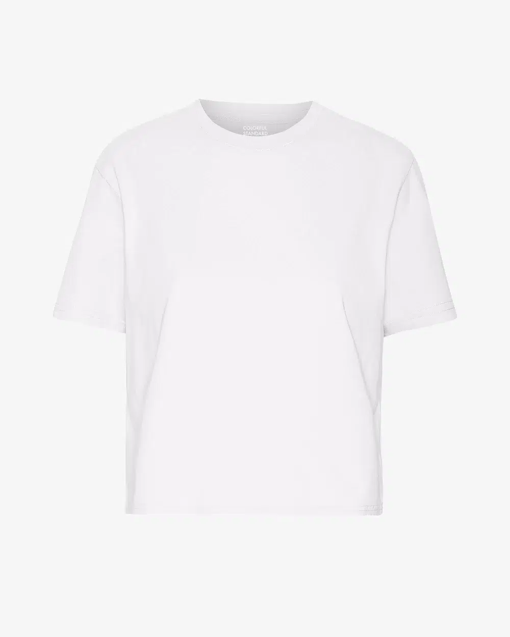 Colourful Standard Organic Boxy Crop Tee Optical White