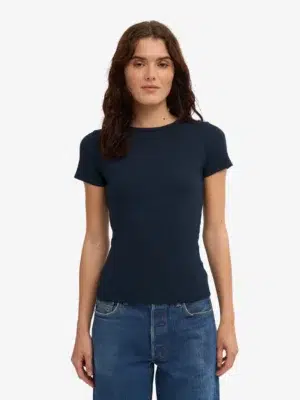 Colourful Standard Organic Rib T-Shirt Navy Blue
