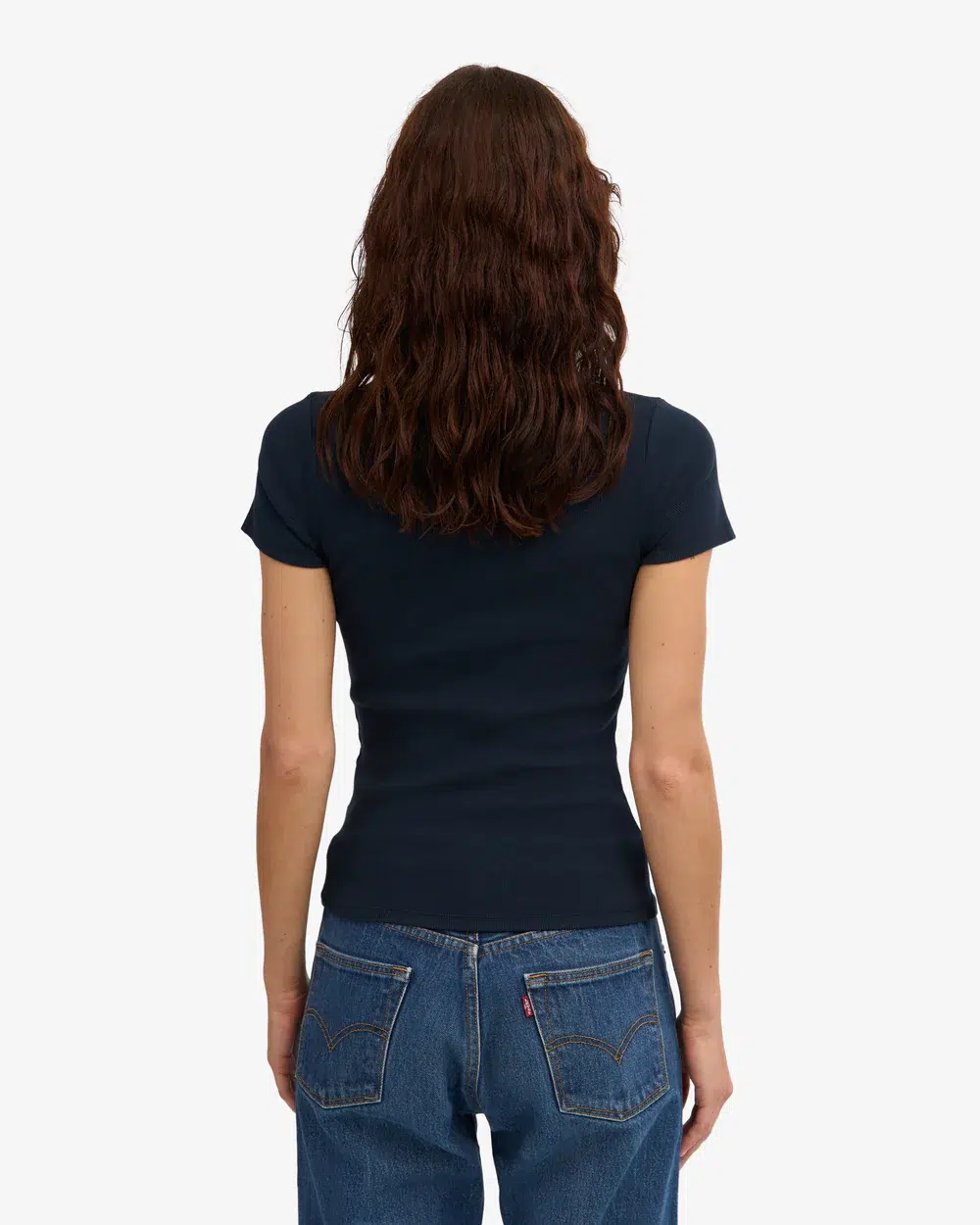 Colourful Standard Organic Rib T-Shirt Navy Blue