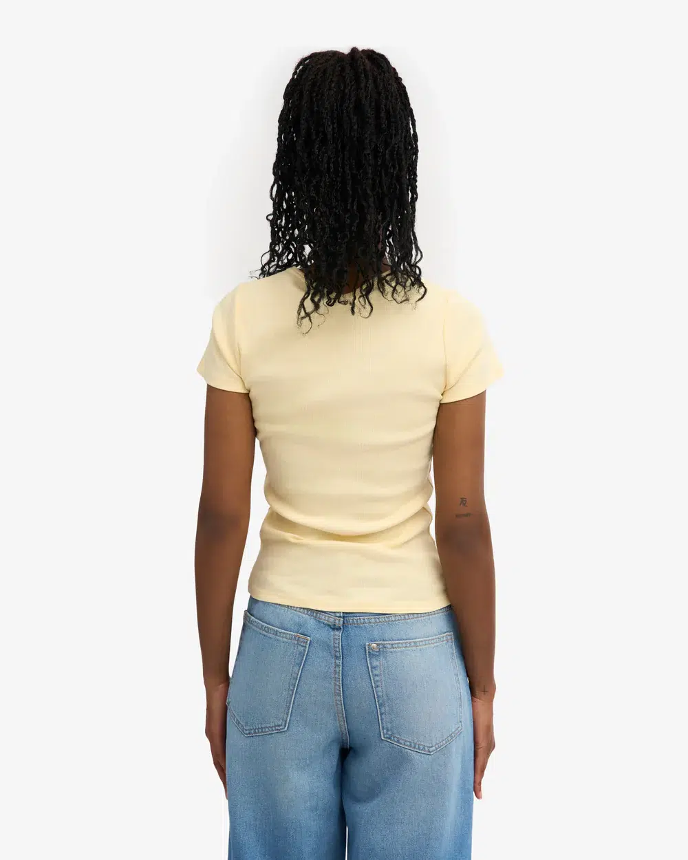 Colourful Standard Organic Rib T-Shirt Soft Yellow