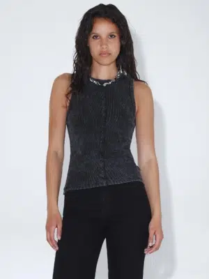 Dr.Denim Lian Top Black Fog